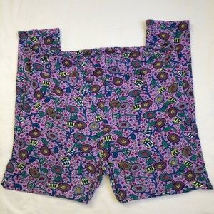 LuLaRoe Floral Print Leggings TC2